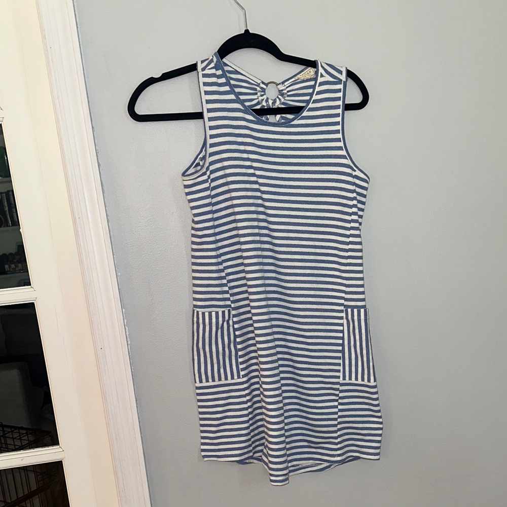 Kid’s Hayden Blue and White Striped Kids Dress